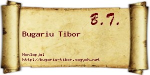 Bugariu Tibor névjegykártya
